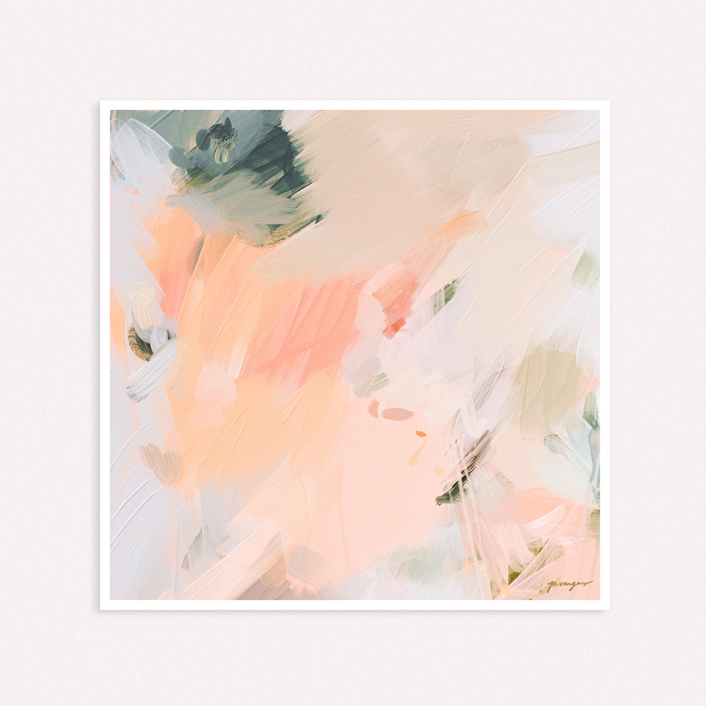 Merle, pink and orange colorful abstract wall art print by Parima Studio