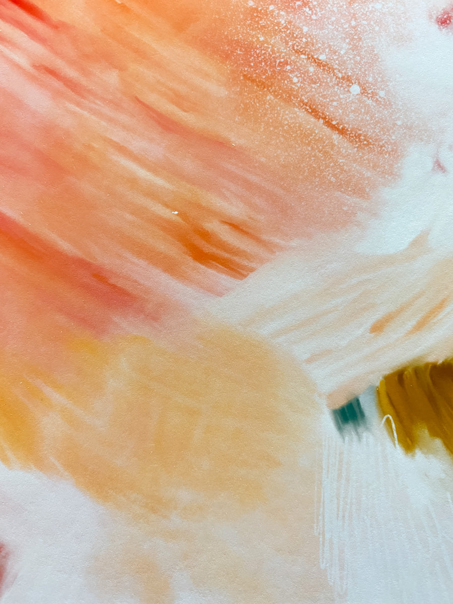 Close up detail of Talia, colorful abstract wall art prints by Parima Studio