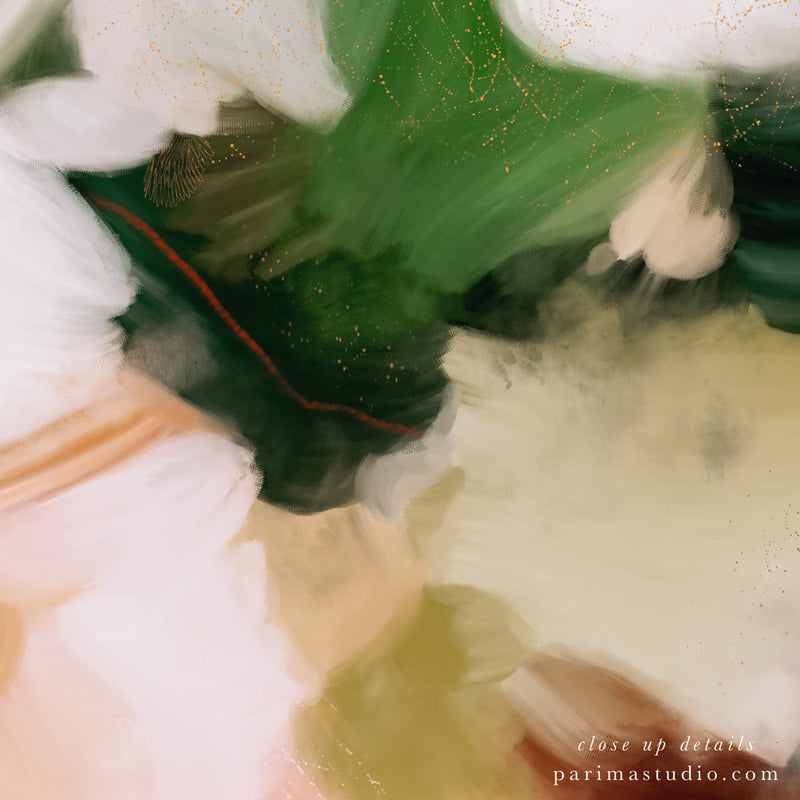 Close up of Vita, large square abstract art print by Parima Studio